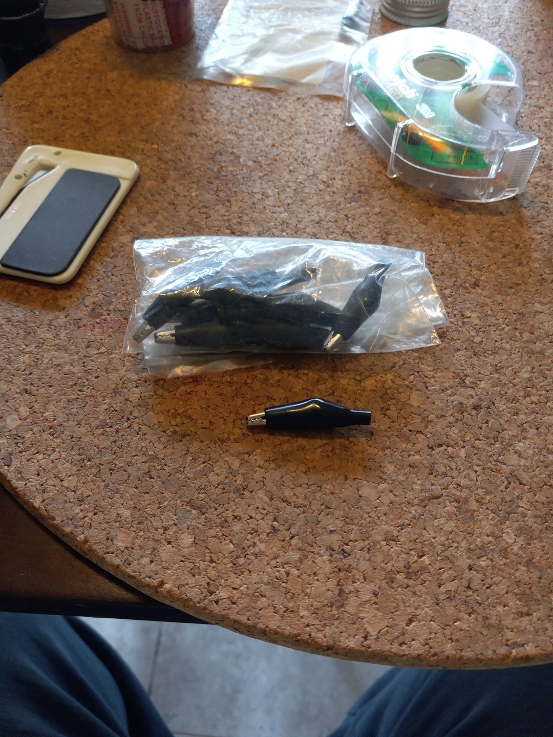 Bag Of 10 Solderable Alligator Clips. Black.