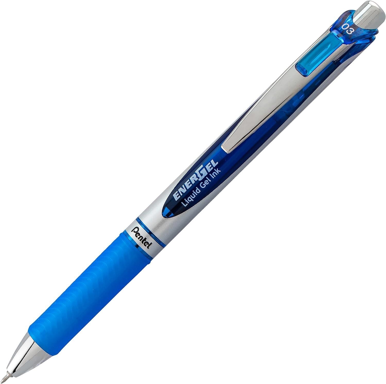 Pentel Energel RTX BLN73BP3M 0.3mm Needle Tip Pens, Black, Blue, Red Ink, 3 Pens