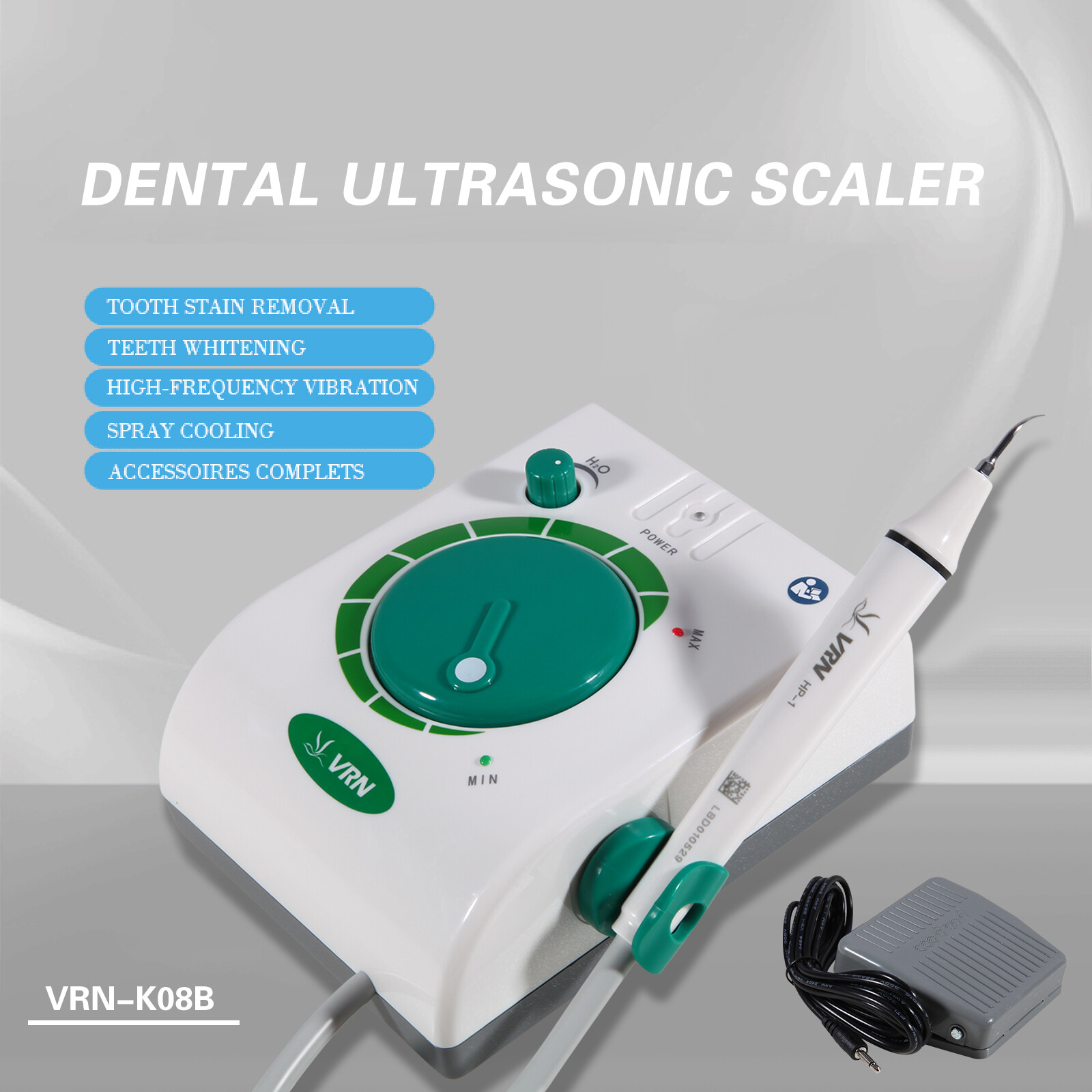 Dental Ultrasonic Scaler Teeth Cleaning Machine Calculus Remover with 5 Tips