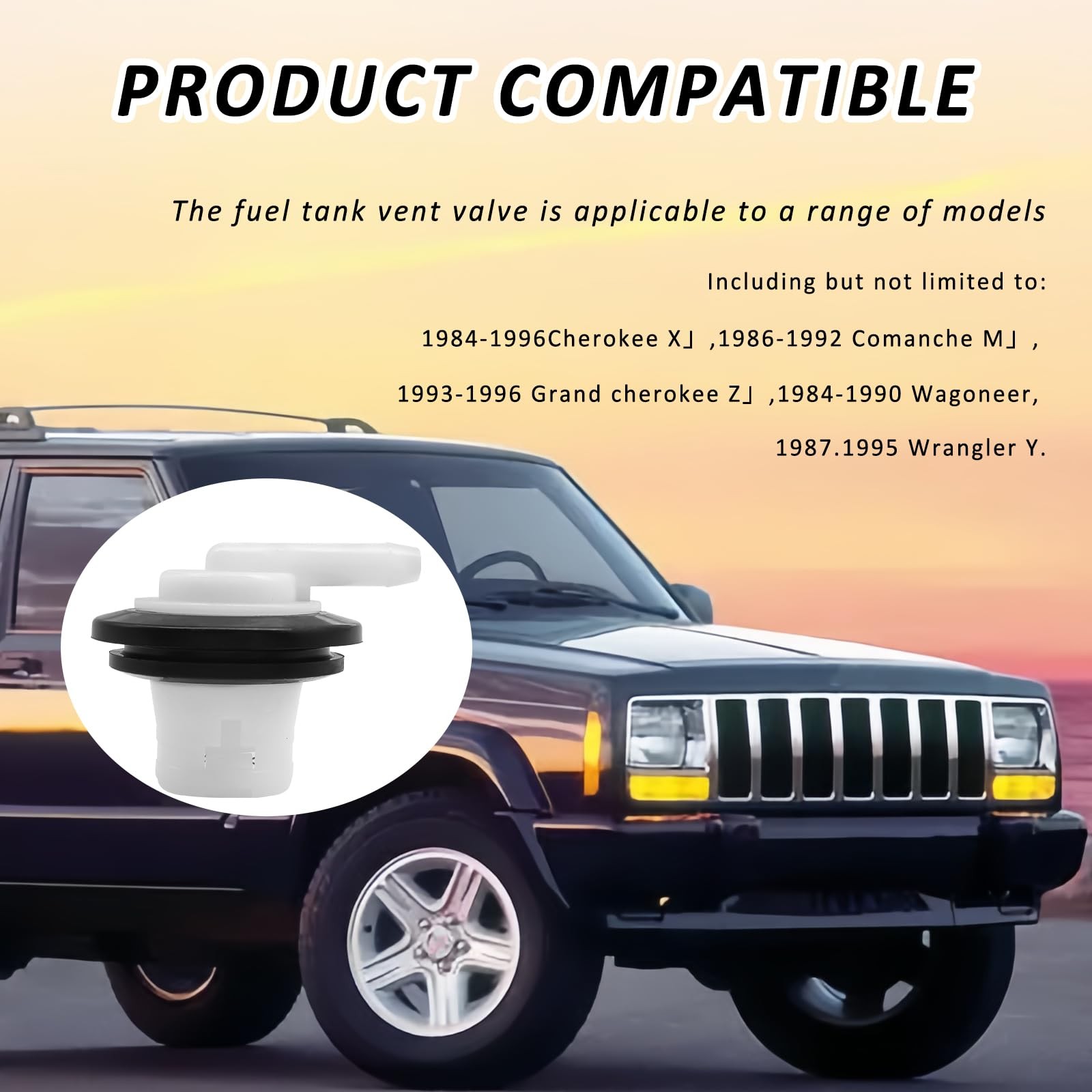 2PCS Fuel Tank Vent Valve And Grommet Kit,Compatible With Wrangler Cherokee G…