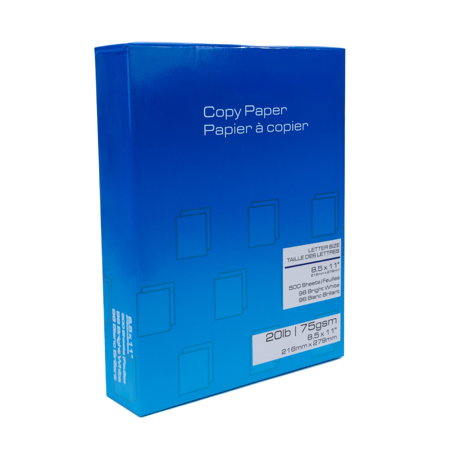 8.5″ x 11″ White Printer Paper 20 lb 10 Reams 5000 Sheets 96 Brightness Matte