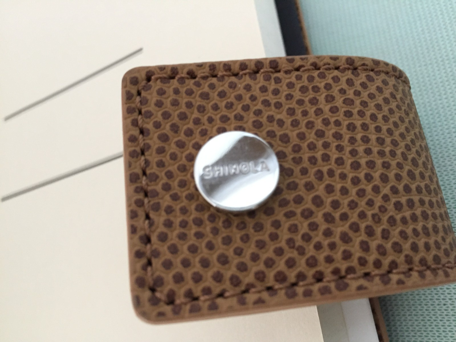 Magna Shinola Detroit Lined Blank Pages Leather Journal Portofilio + Gift Box