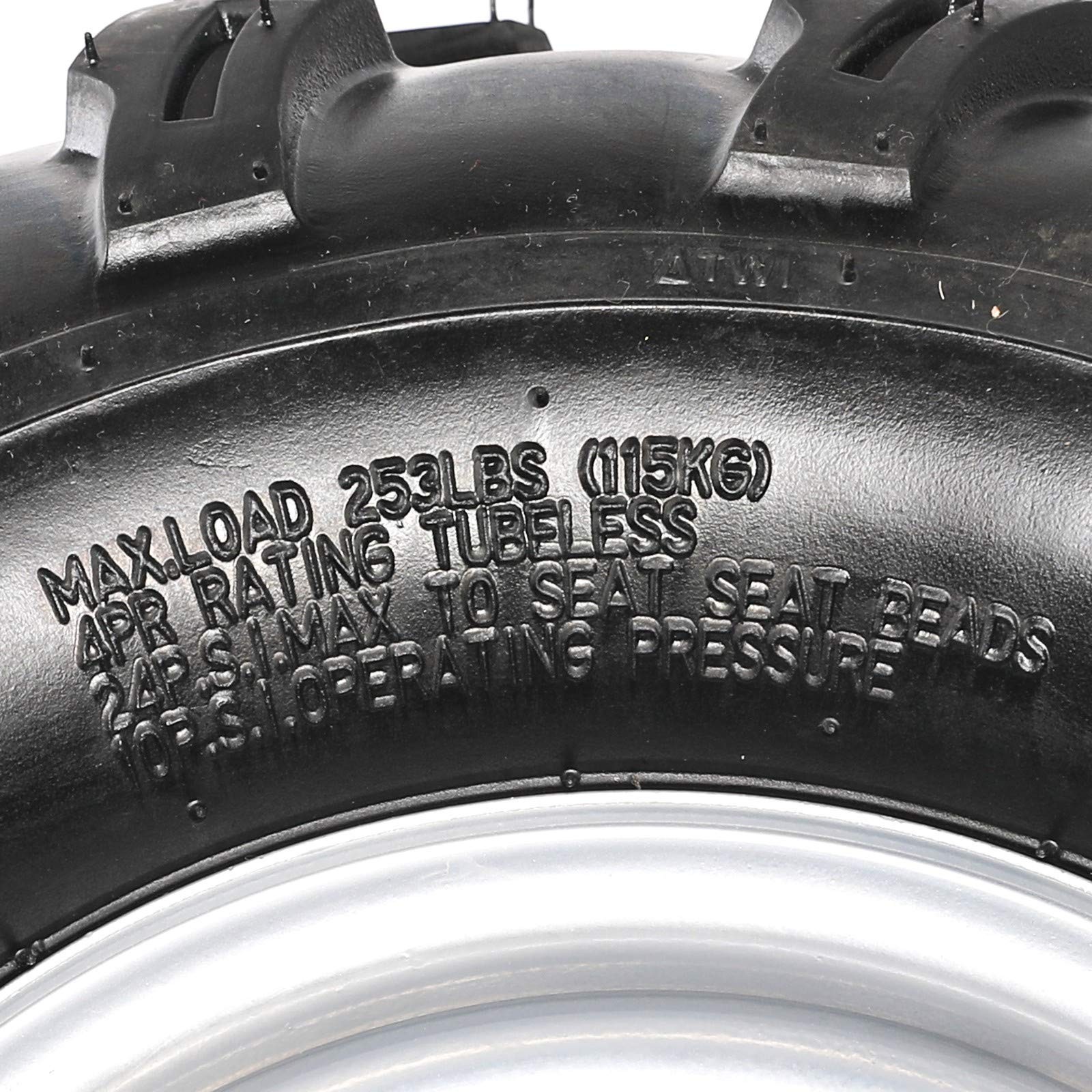 2 Pack 18×9.5-8 4 Hole 110mm Go Kart Tire&Rim ATV UTV Mini Bike Lawn Mower TK054