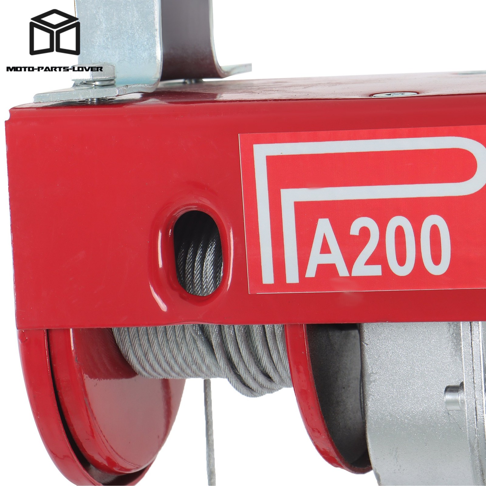 440lbs/200kg Mini Electric Hoist Single/Double Slings 6.6ft Wired Remote Control