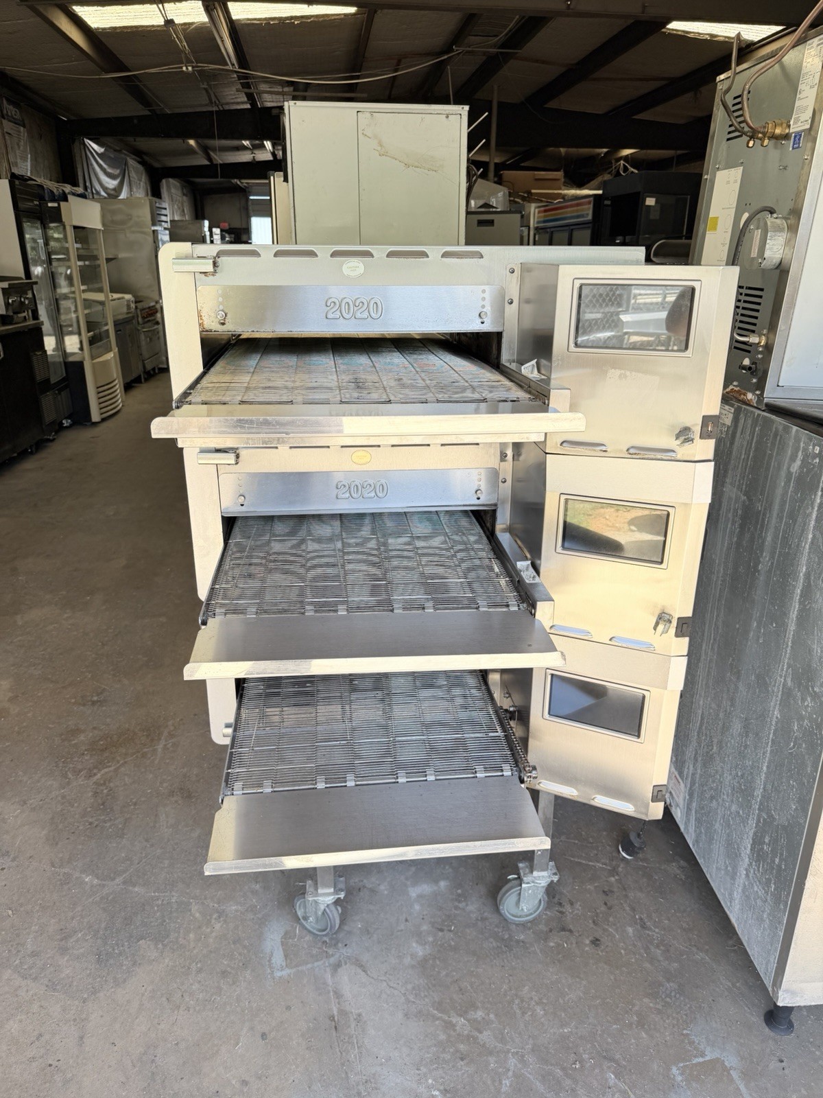 2024 TURBOCHEF HHC2020 TRIPLE STACK ELECTRIC CONVEYOR PIZZA OVEN. WORKS GREAT!