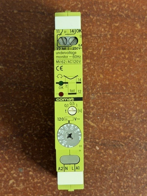 Comat MV62/AC120V Undervoltage Monitor Relay 120VAC 60Hz New