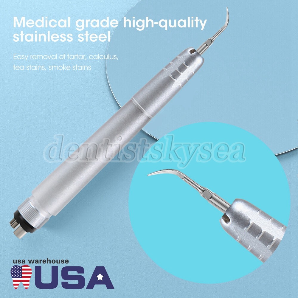 Dental Air Scaler Sonic Perio Scaling 4 Hole with 3 Compatible Tips US STOCK