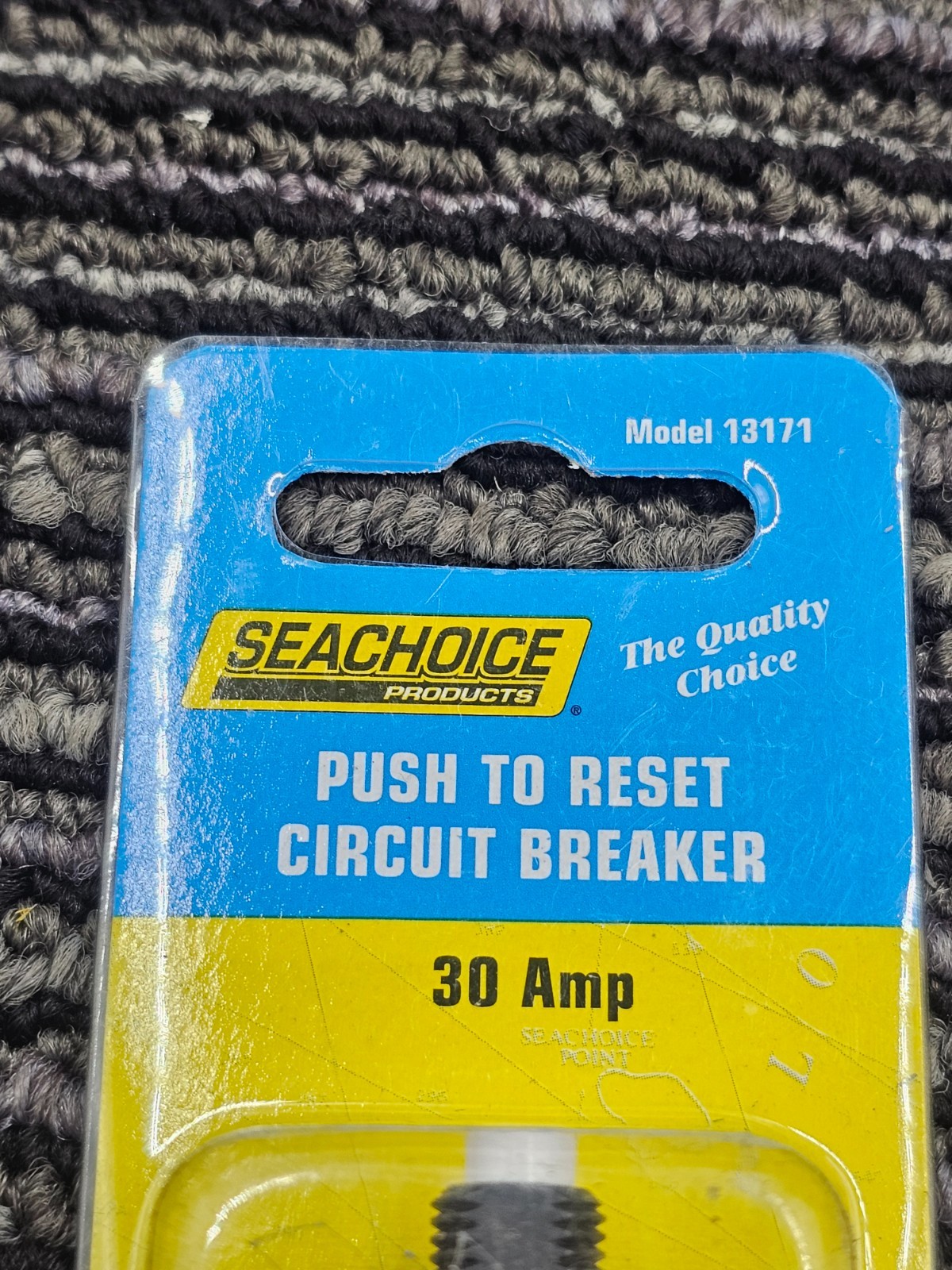 (QTY 3) SEACHOICE 13171: 30A Single Pole Push-To-Reset Circuit Breaker