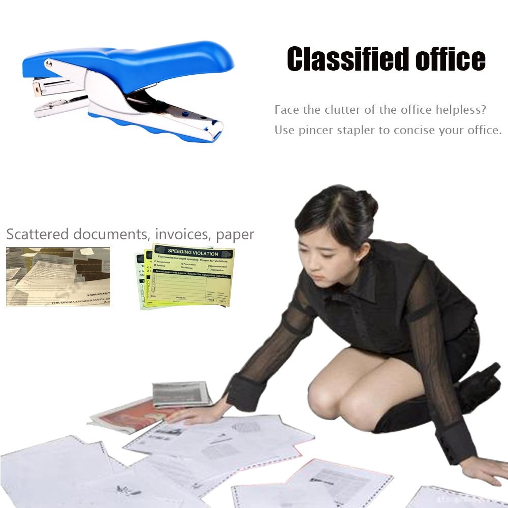 Stapler with 1000 Staples-Plier Stapler Save 60% Power,Good for Stapling at H…