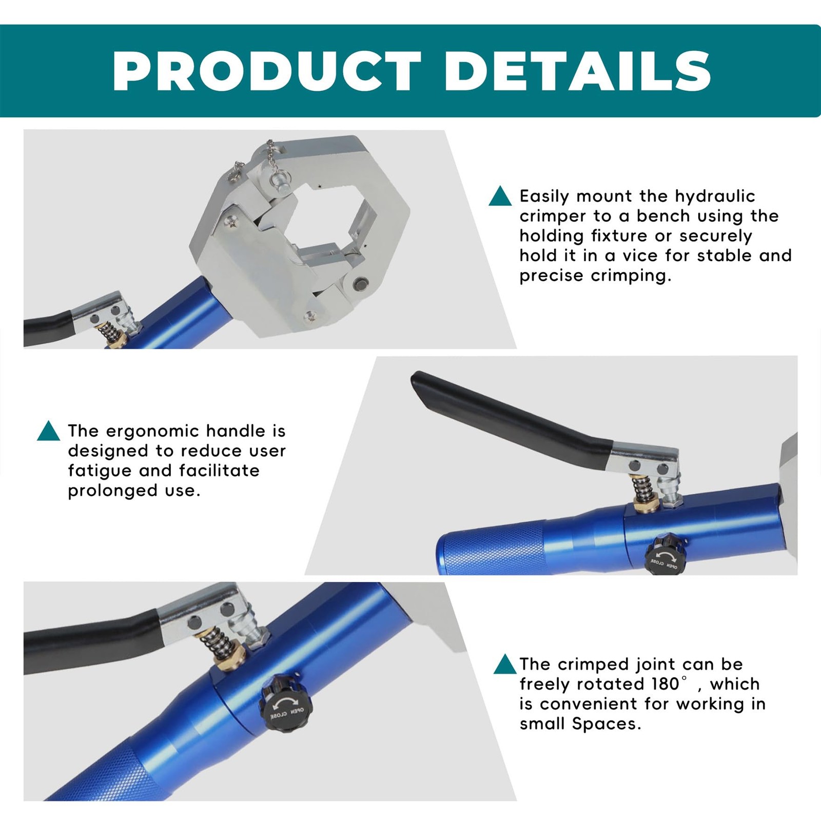 Waltyotur Hydraulic A/C Hose Crimper Hydra-Krimp Crimping Tool Handheld