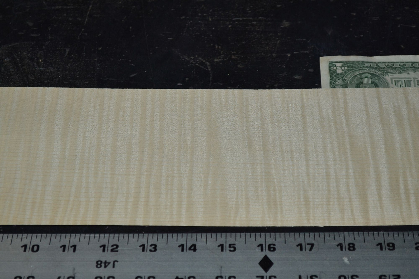 Curly Maple Raw Wood Veneer Sheet 4.5 x 46 inches 1/42nd 4669-51