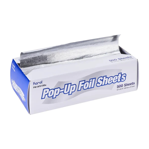Karat 10.75″ x 12″ Standard Pop-up Aluminum Foil Sheets( 3,000 sheets/case)