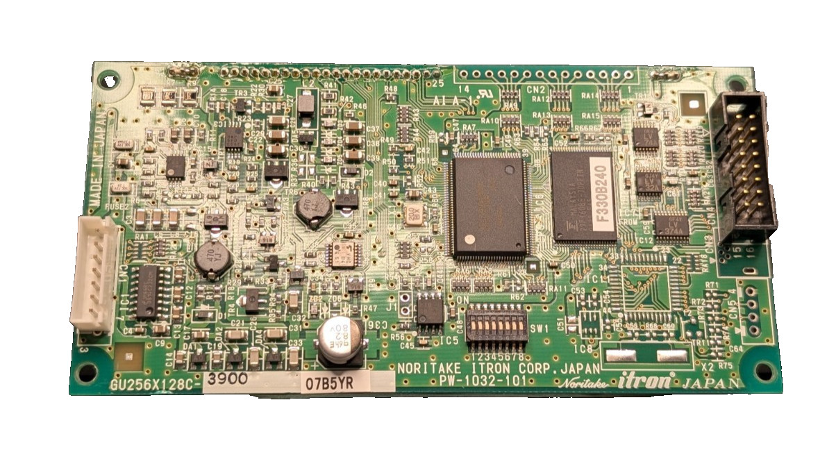 Noritake Itron GU256X128C-3900 256×128 Graphic VFD Display Module Japan