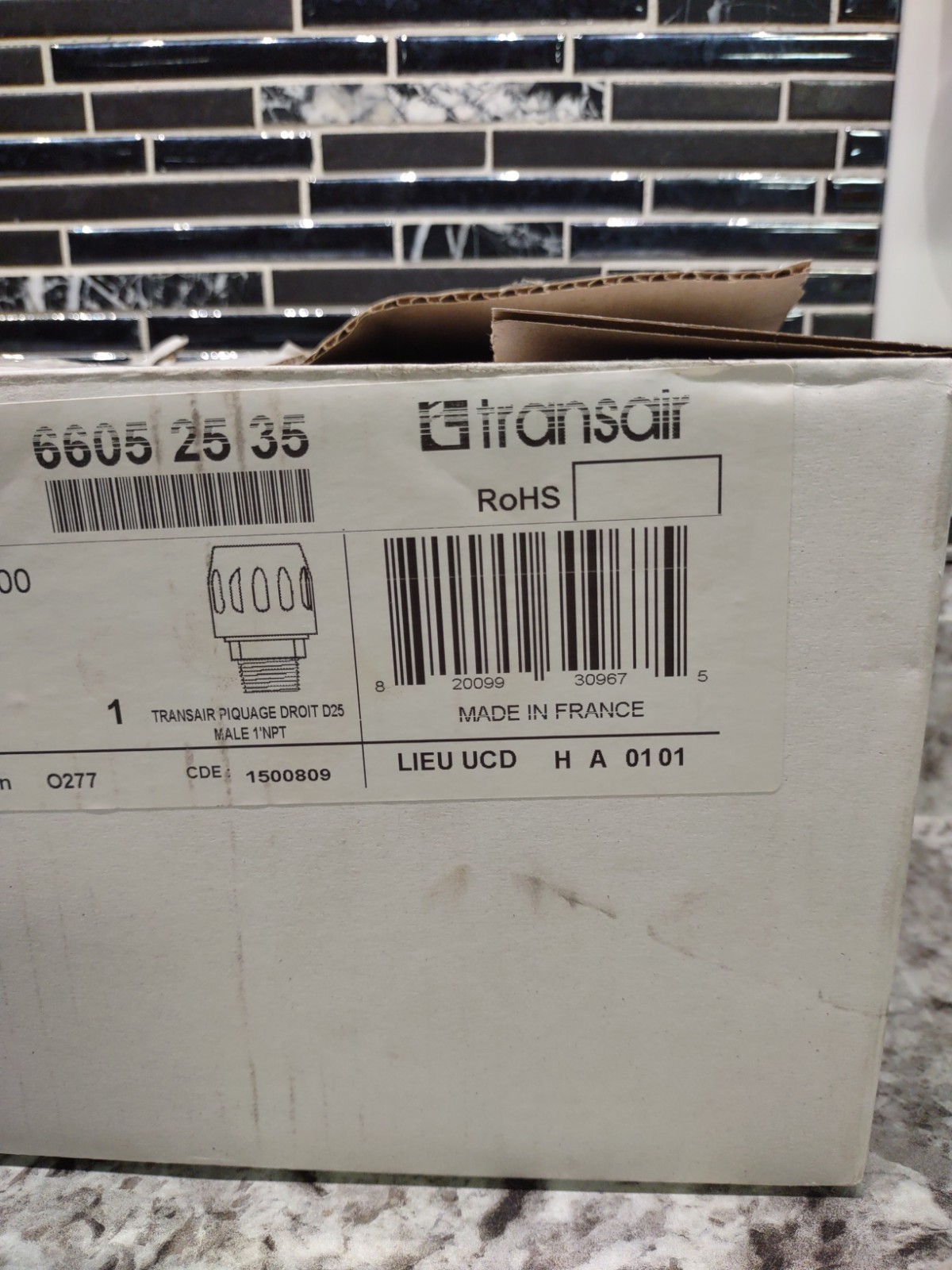 NEW Parker Transair 6605 25 35 Threaded Connector Male 1″ NPT to 25mm Pipe