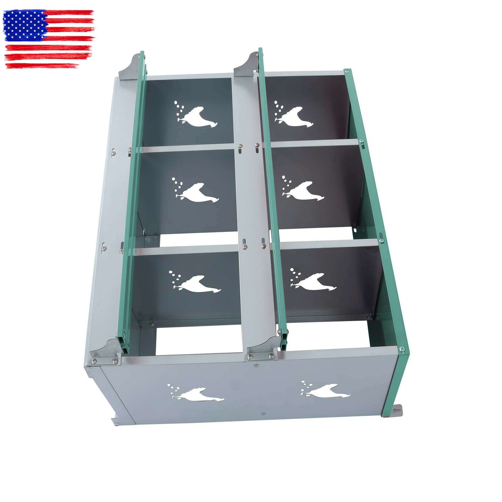 Chicken Nesting Boxes 6 Compartment Metal Poultry Nest Box Wall Mount For Hens