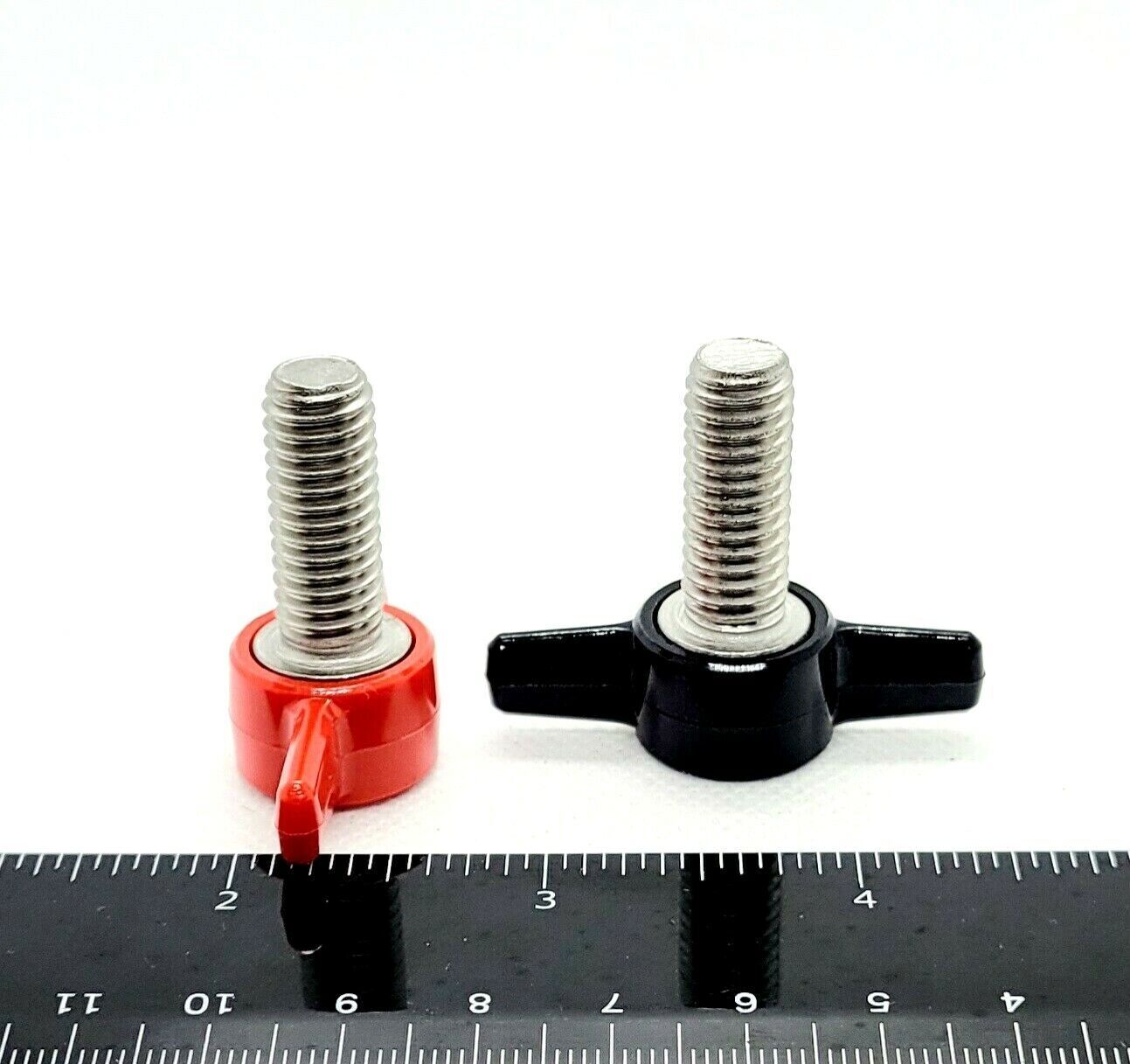 3/8″ Power Inverter Cable Bolts Thumb Screws Tee Knob Red or Black 3/4 – 1.5 in