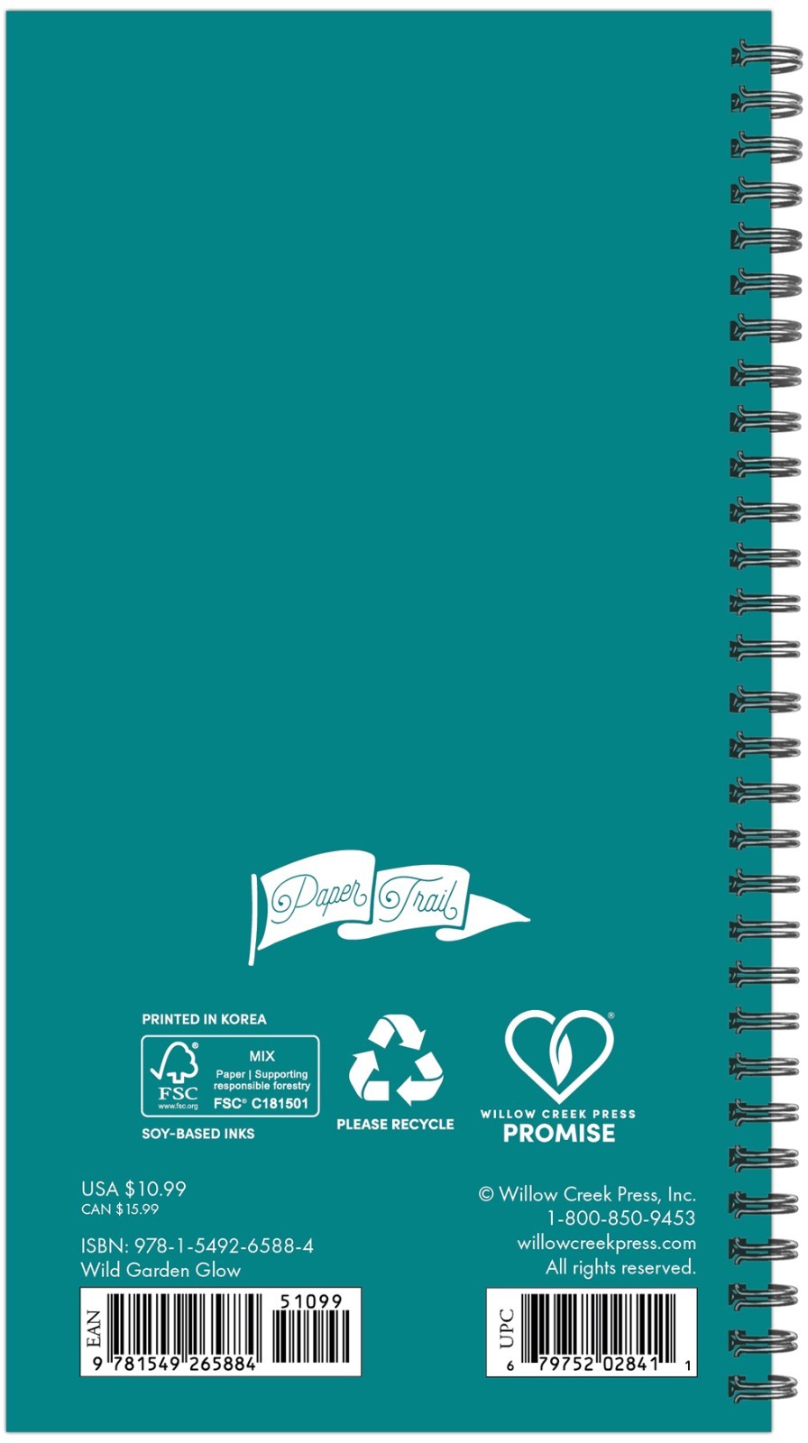 Wild Garden Glow AY July 2026 – June 2027 3.5″ x 6.5″ Softcover Weekly Planner