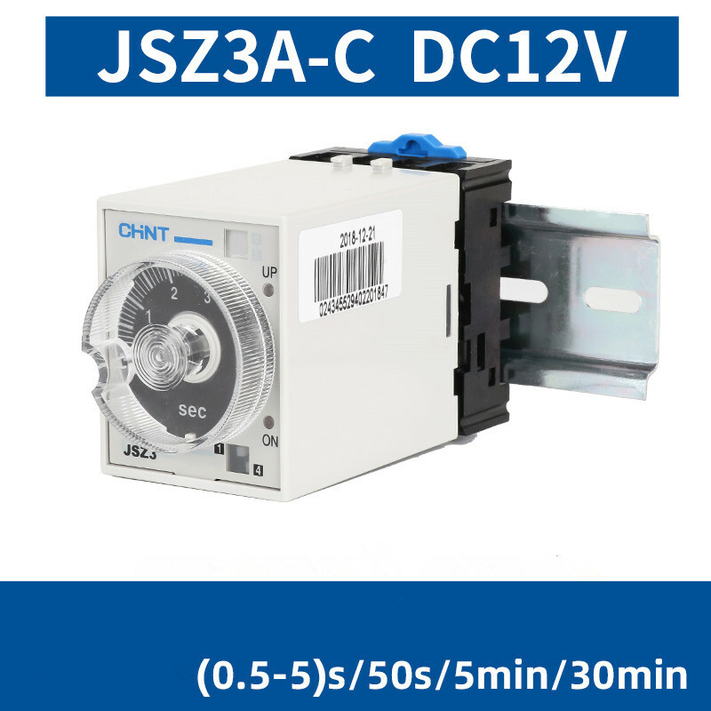 Time delay relay small power-off controller JSZ3A-C 12VDC 0.5-5s/50s/5min/30min