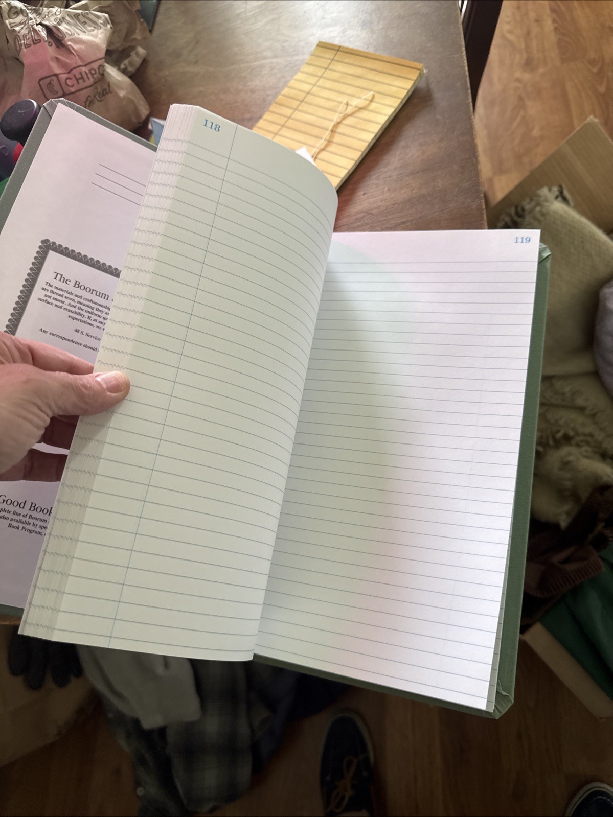 Boorum & Pease 500 Page Record Ledger Book Hardcover Green 66-500-R