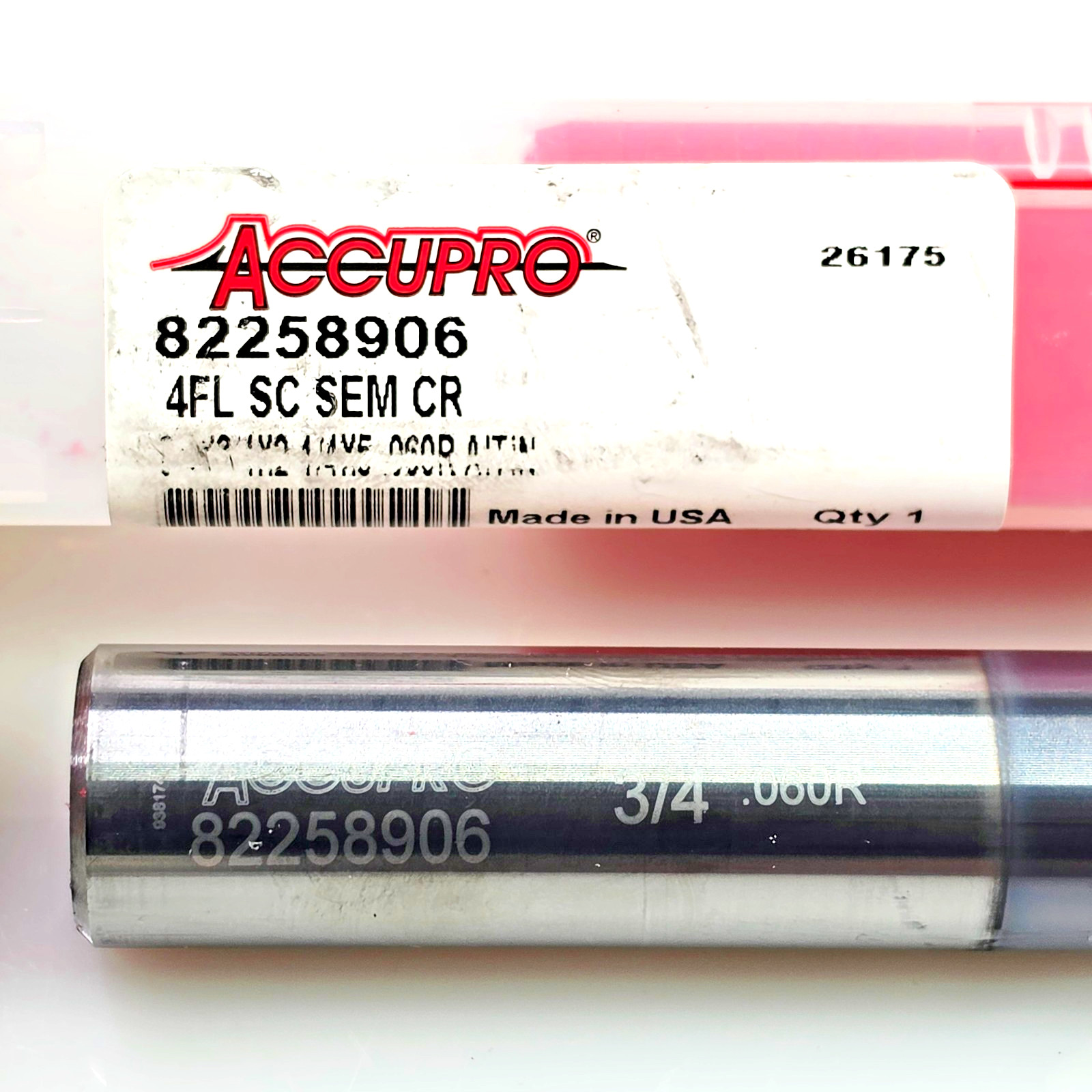 AccuPro 3/4″ x 3/4 x 2-1/4 x 5 R.06 Solid Carbide End Mill 82258906 AlTiN