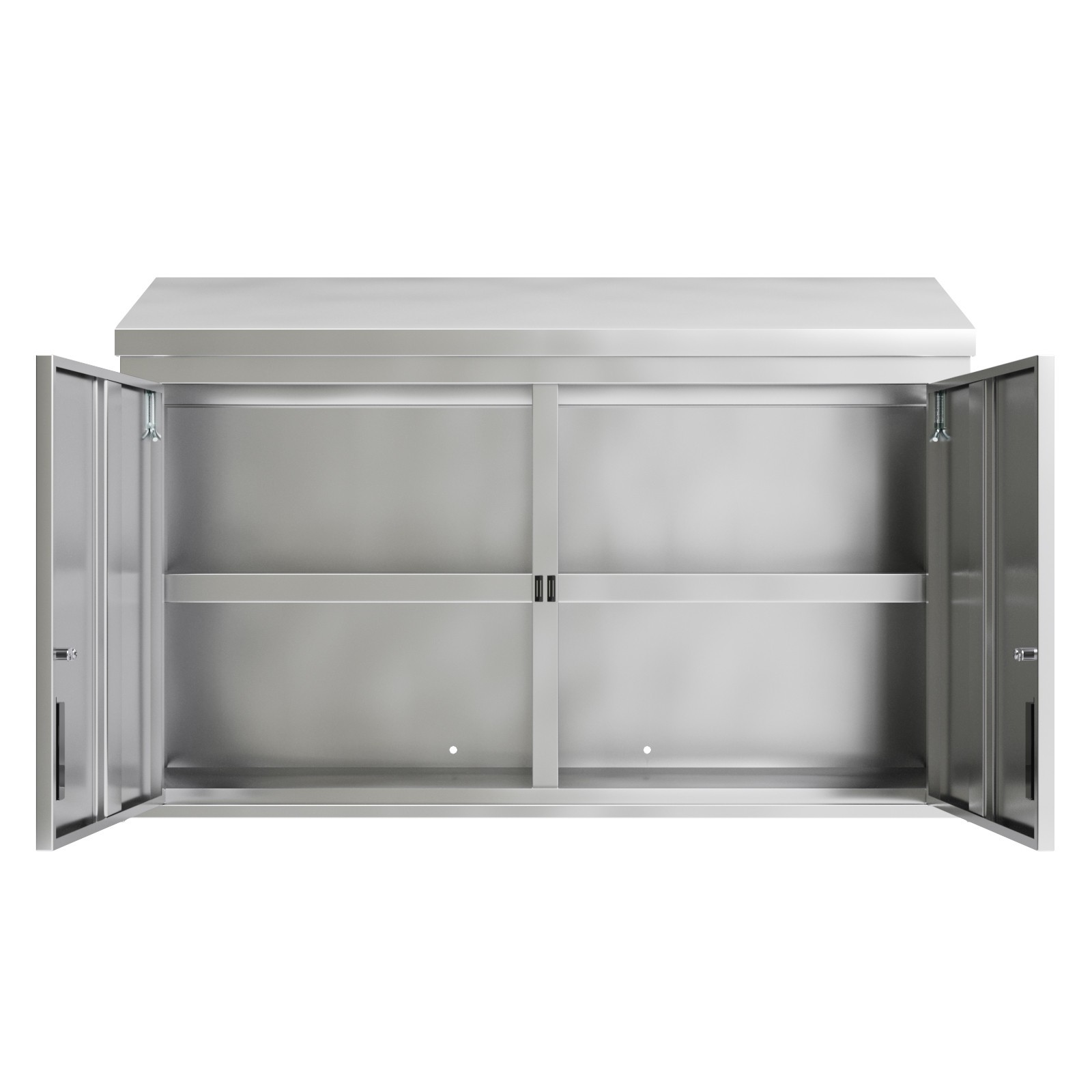 48 in. x 15 in. Stainless Steel Slope Top Wall Cabinet