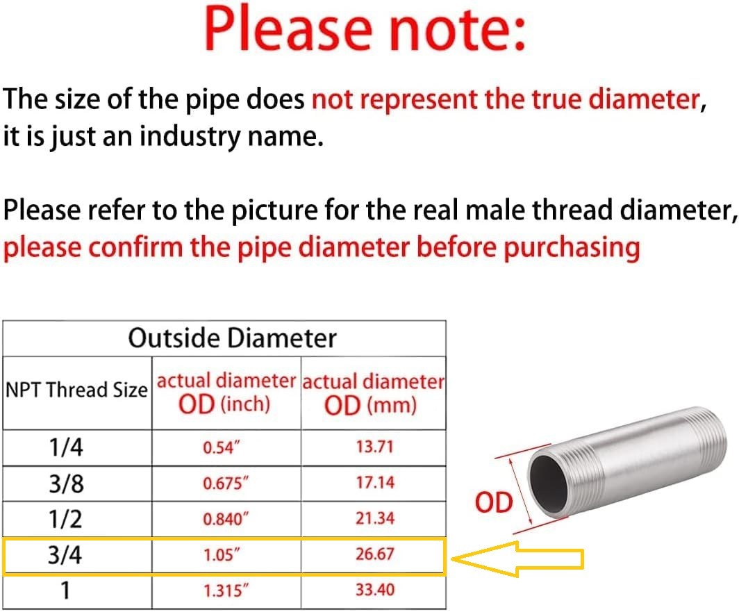 3/4″ Female NPT Coupling 304 Stainless Pipe Fitting Coupler ( 2pc) heavy duty.