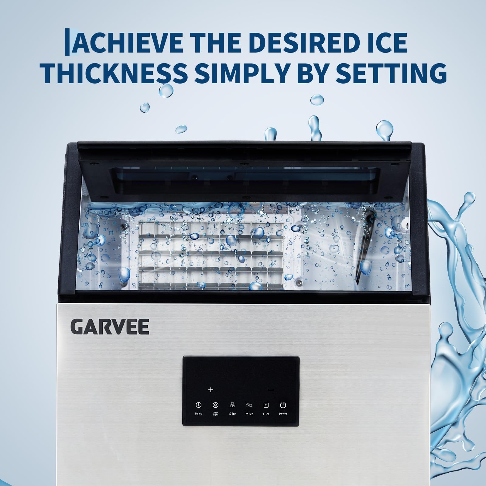 Commercial Ice Maker Machine 150 LBS/24H, Under Counter Ice Maker with 40LB Bin