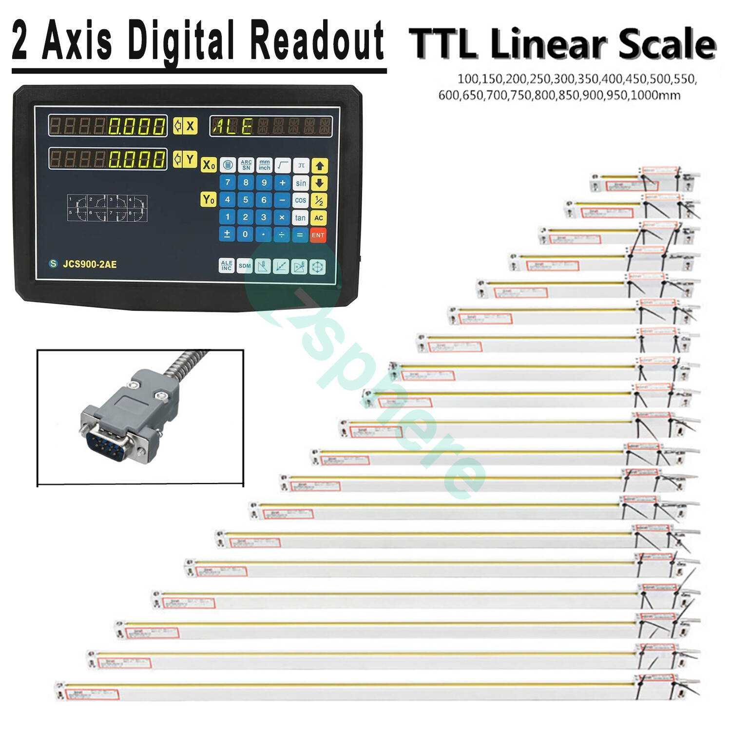 2 Axis DRO Digital Readout Linear Scale For Milling Lathe Machine High Precision