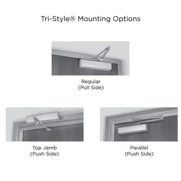 Norton 8501 Medium Duty Door Closer Tri Design #689 Aluminum