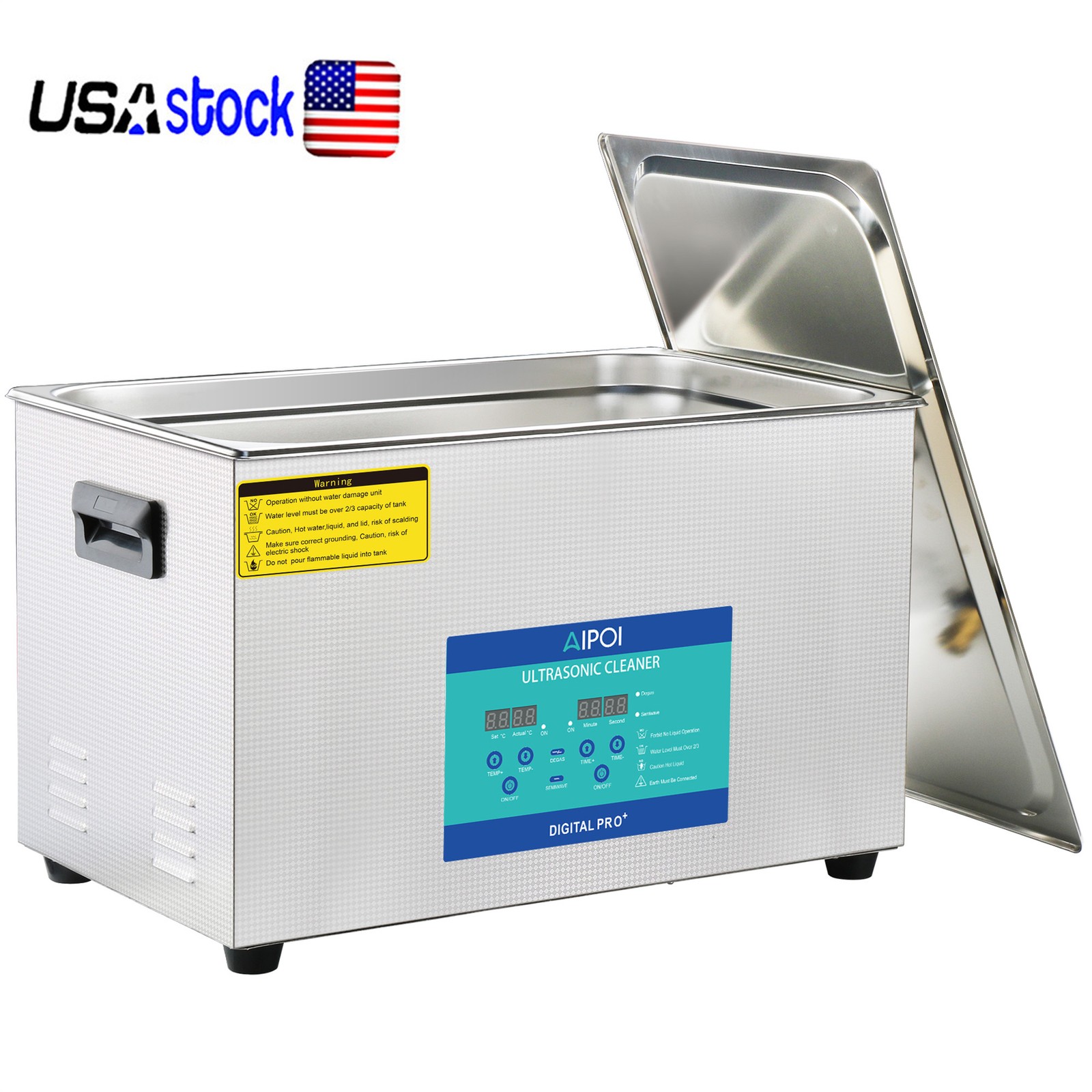 30L Ultrasonic Cleaner with Timer Heating Machine Digital Sonic Cleaner Degas