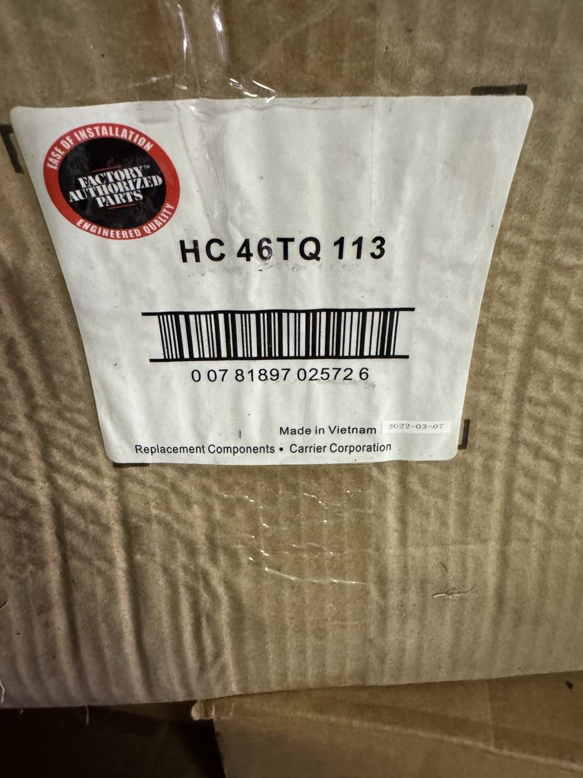 Carrier Hvac HC46TQ113- Genuine OEM Replacement Part