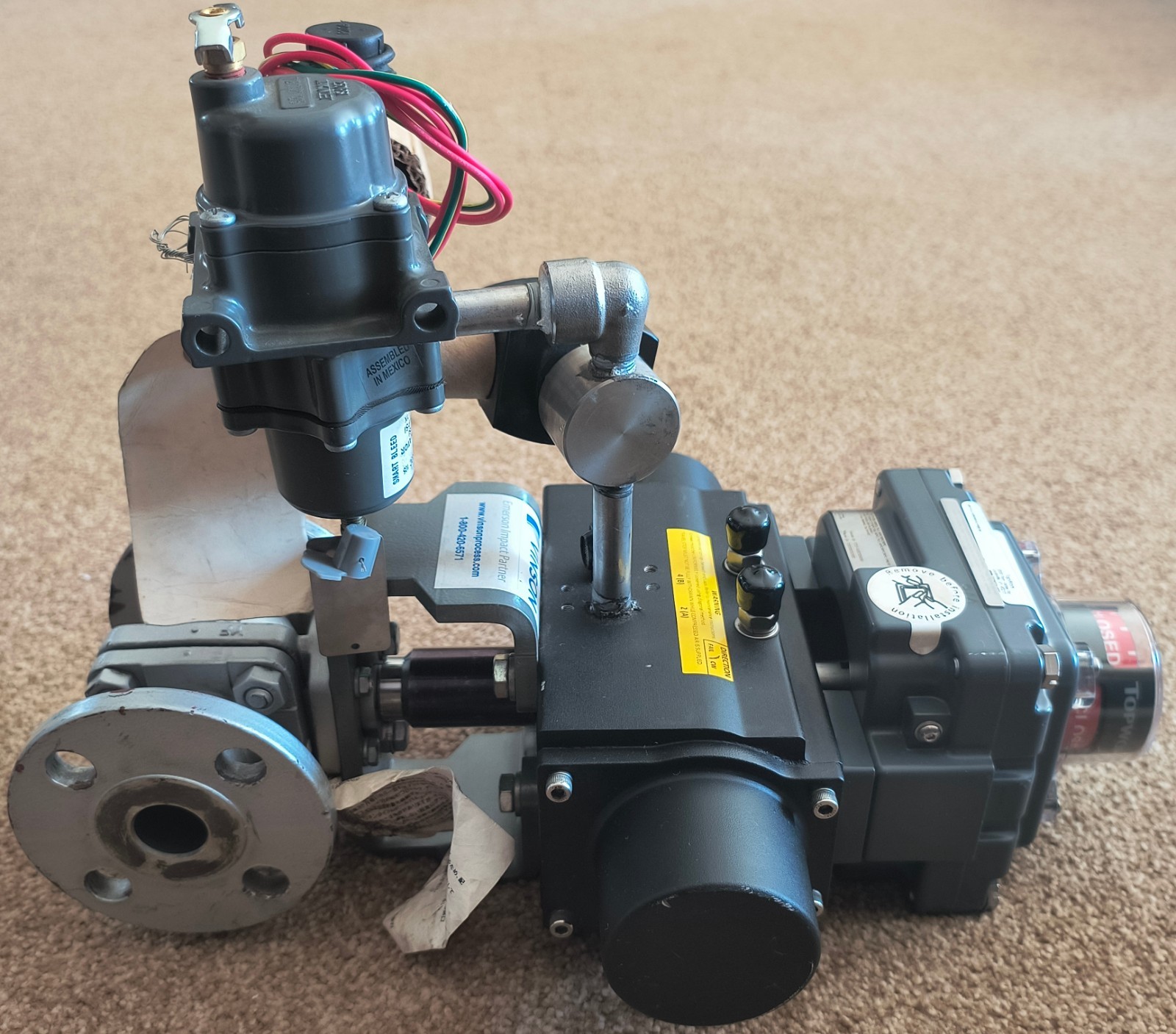 Emerson KTM 1″ EB162 Pneumatic Ball Valve Assembly Keystone F89 TopWorx ASCO NOS