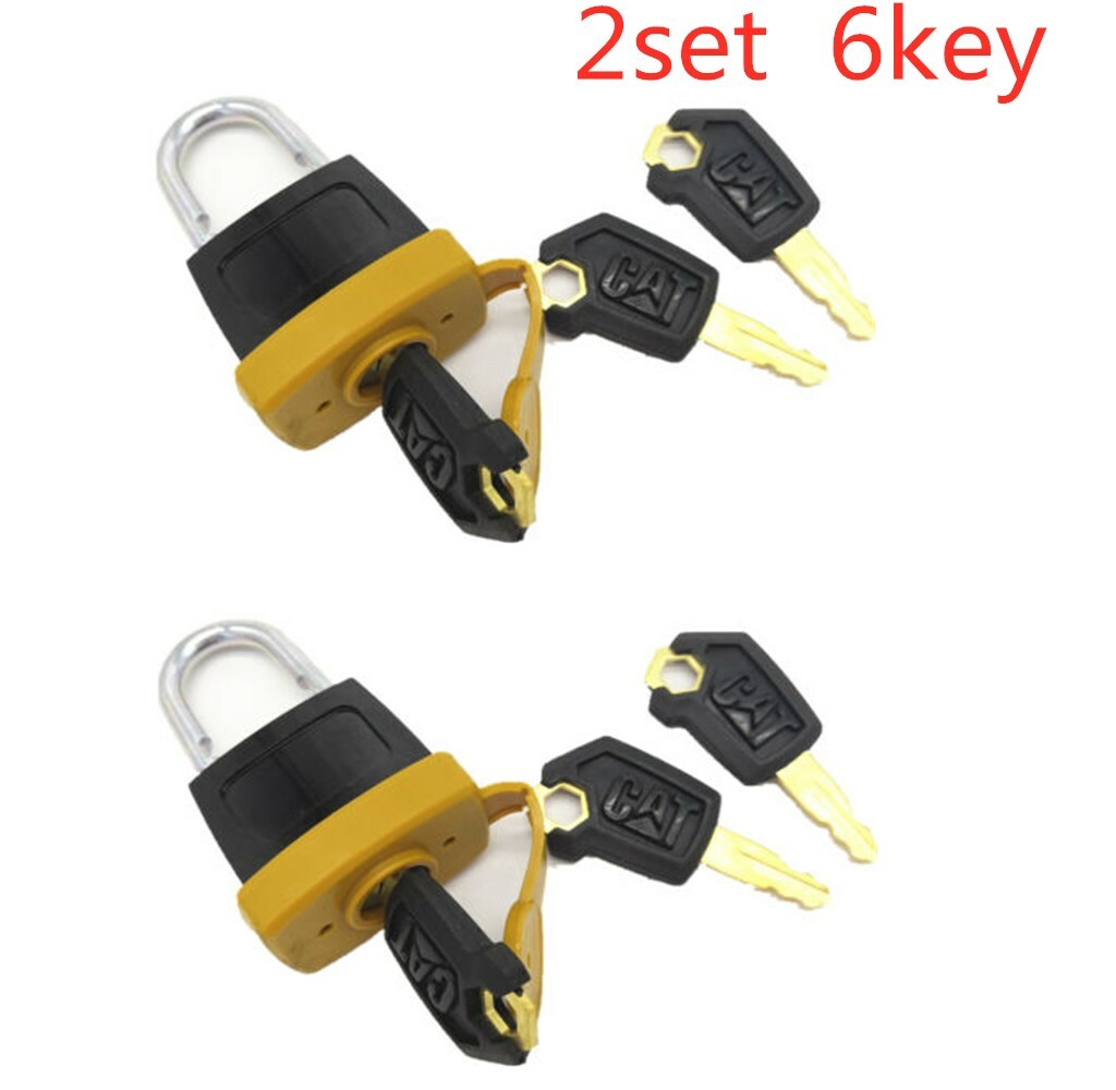 For Caterpillar Newest Style 4 set Padlock Pad Lock w/12 Key 5P8500 246-2641