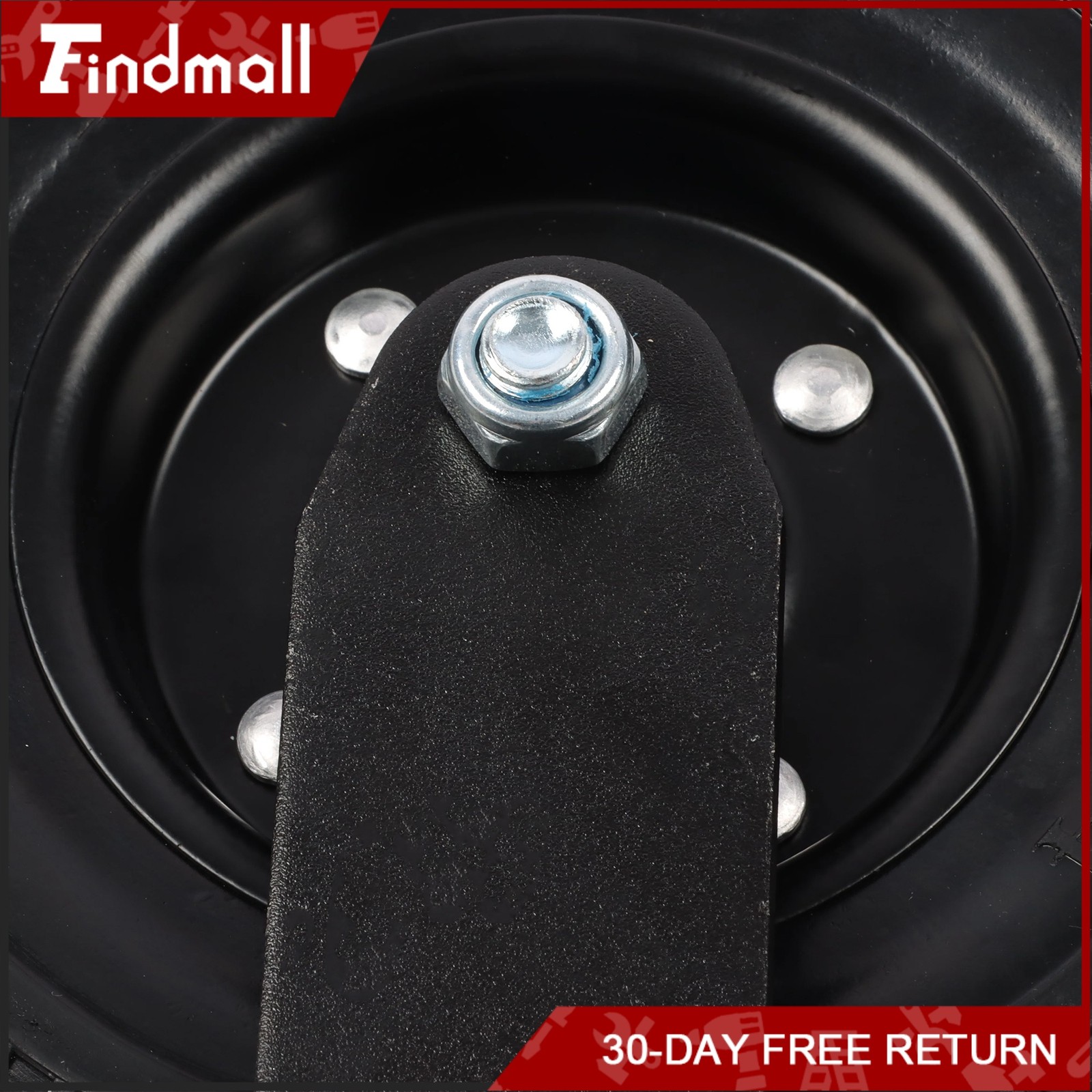 Findmall 2 Pcs Heavy Duty 8″ Gate Wheel For Metal Tube Gate 400Lbs Rubber Wheel