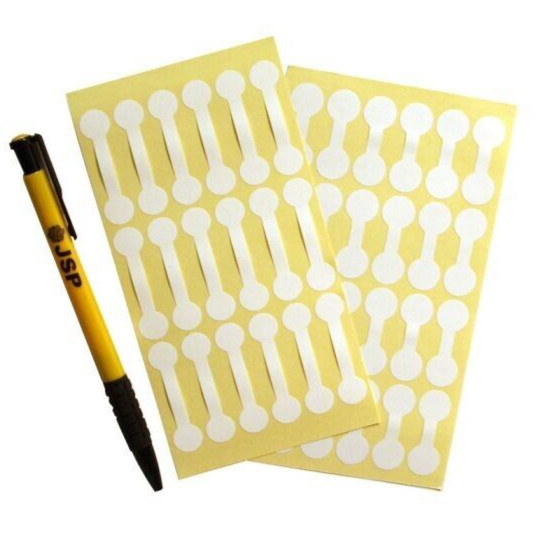 JSP ELEPHANT HYDE BARBELL JEWELRY ADHESIVE PRICE TAGS ROUND WHITE DISPLAY 1000