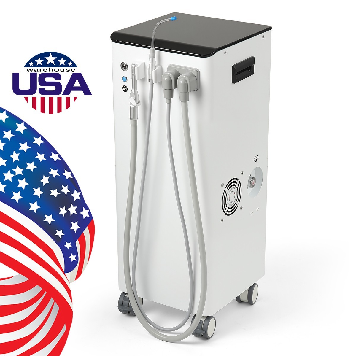 FDA Sistema Portátil de Succión Dental Unidad Móvil de Bomba de Vacío USA STOCK