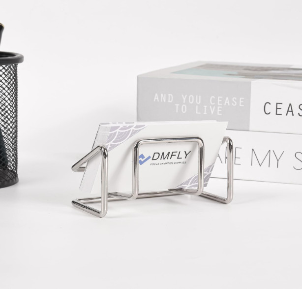 Business Card Holder for Desk, Metal Cute Card Display Stand, Compatible with Va