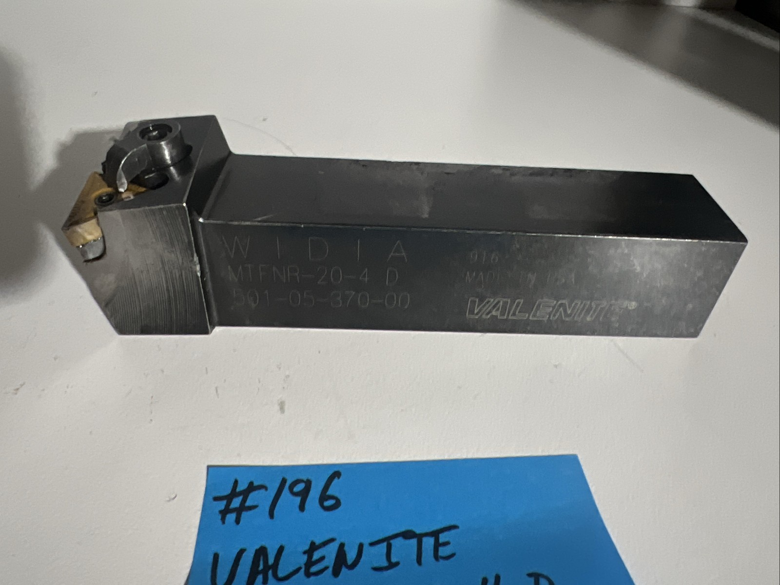 valenite MTFNR-20-4 D Indexible Carbide Lathe Toolholder 6”OAL 1.25 Shank