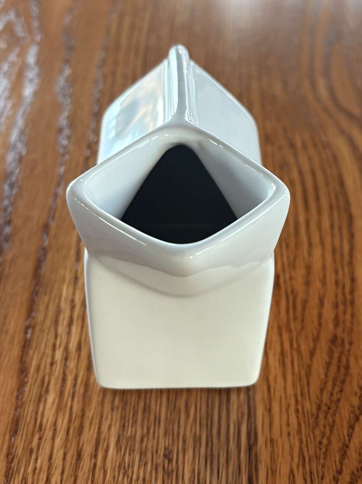 White Ceramic Milk Carton Creamer 5ounces