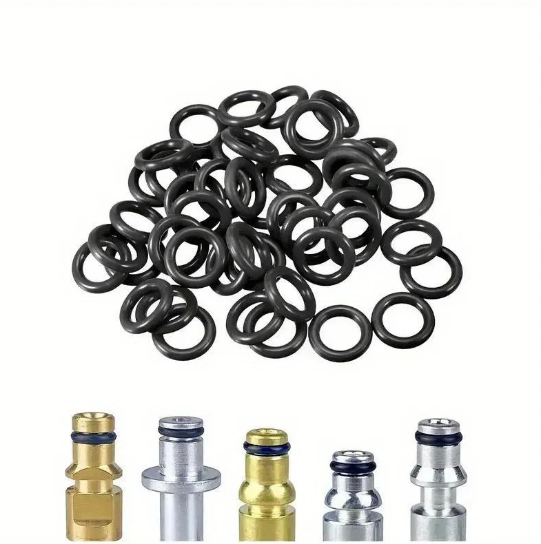 225pcs Black Rubber O-Ring Seal Kit Assorted Sizes Oil Water Resistant – NEW