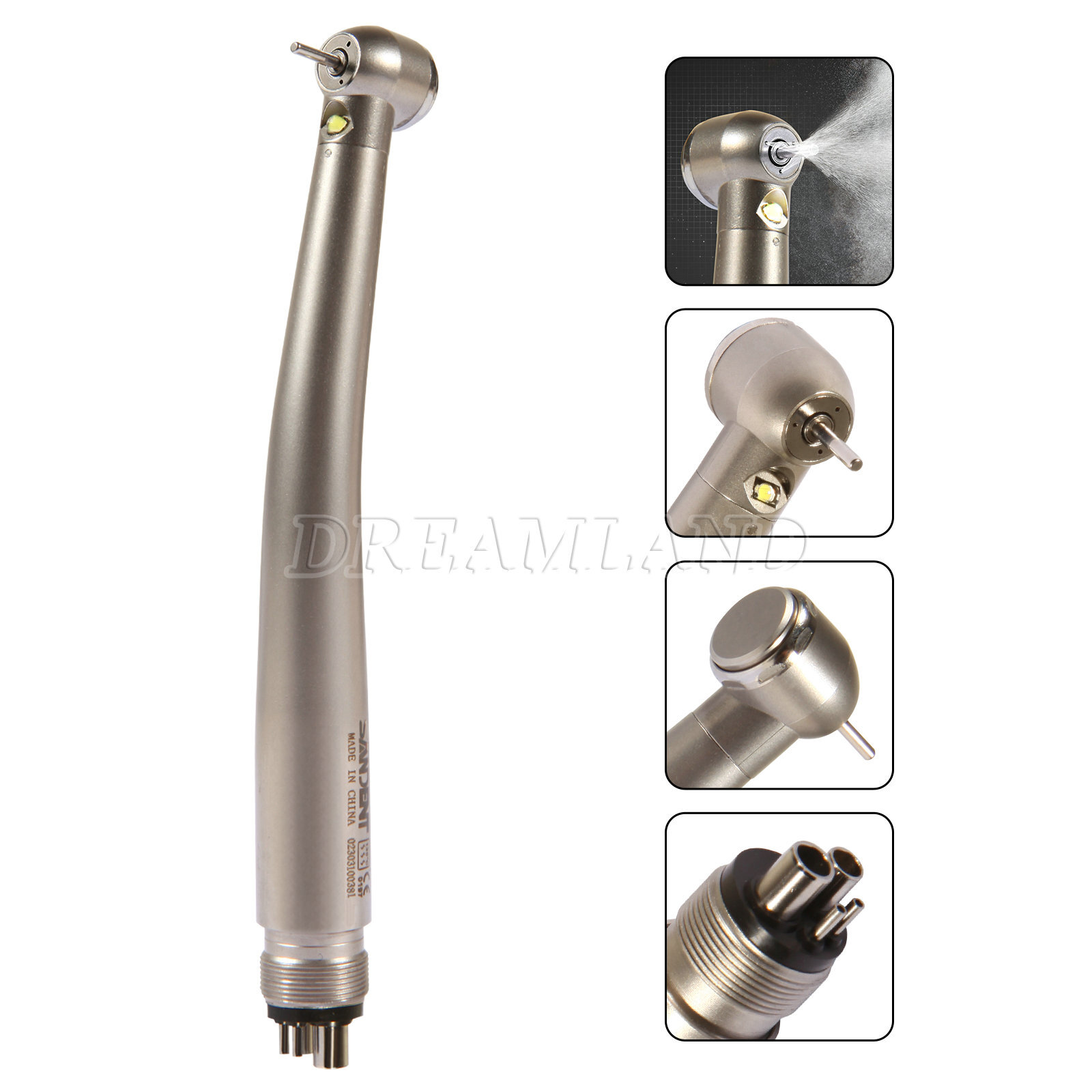 NSK Style Fiber Optic Dental E-generator LED 3-Spray High Speed handpiece 4 Hole