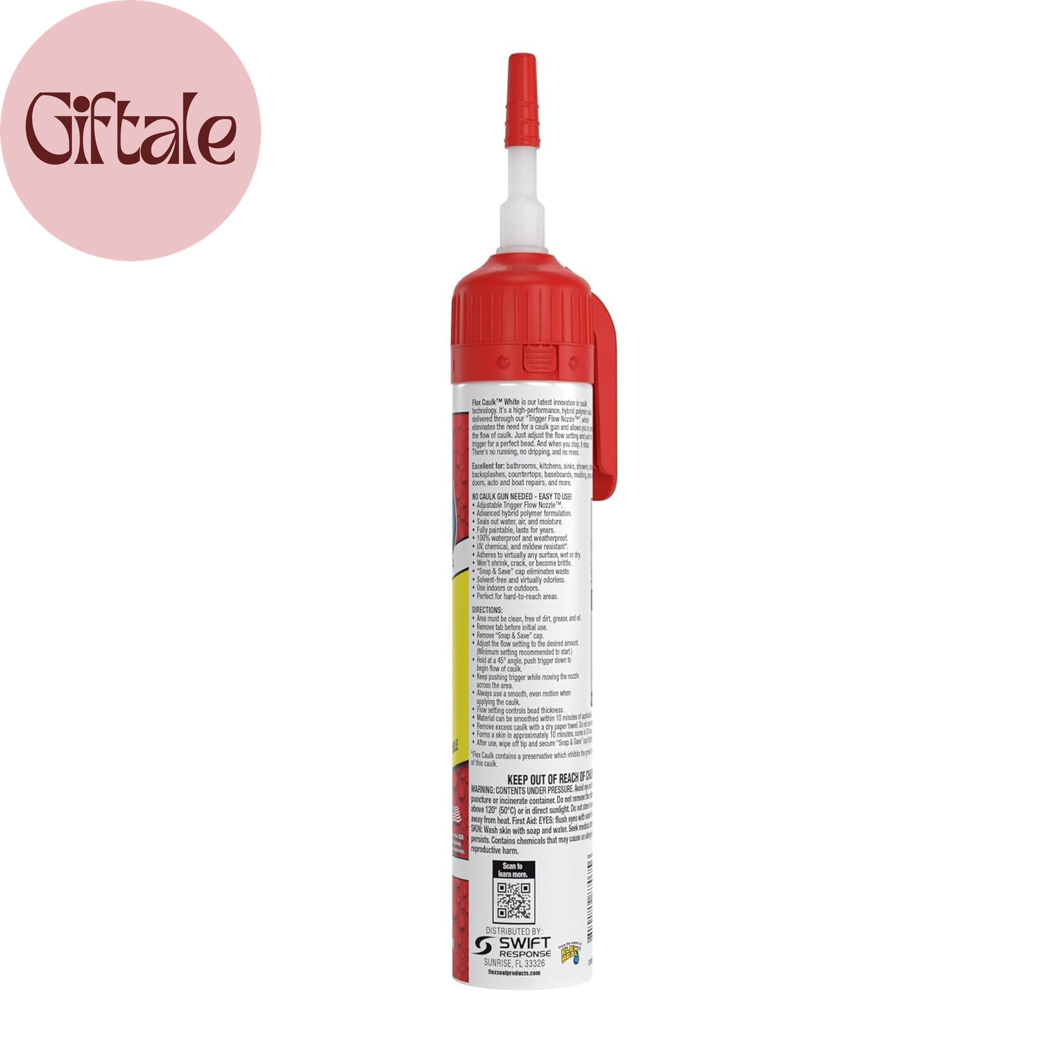 Flex Caulk, Waterproof & Weatherproof Hybrid Polymer Sealant, Strong, Paintable,