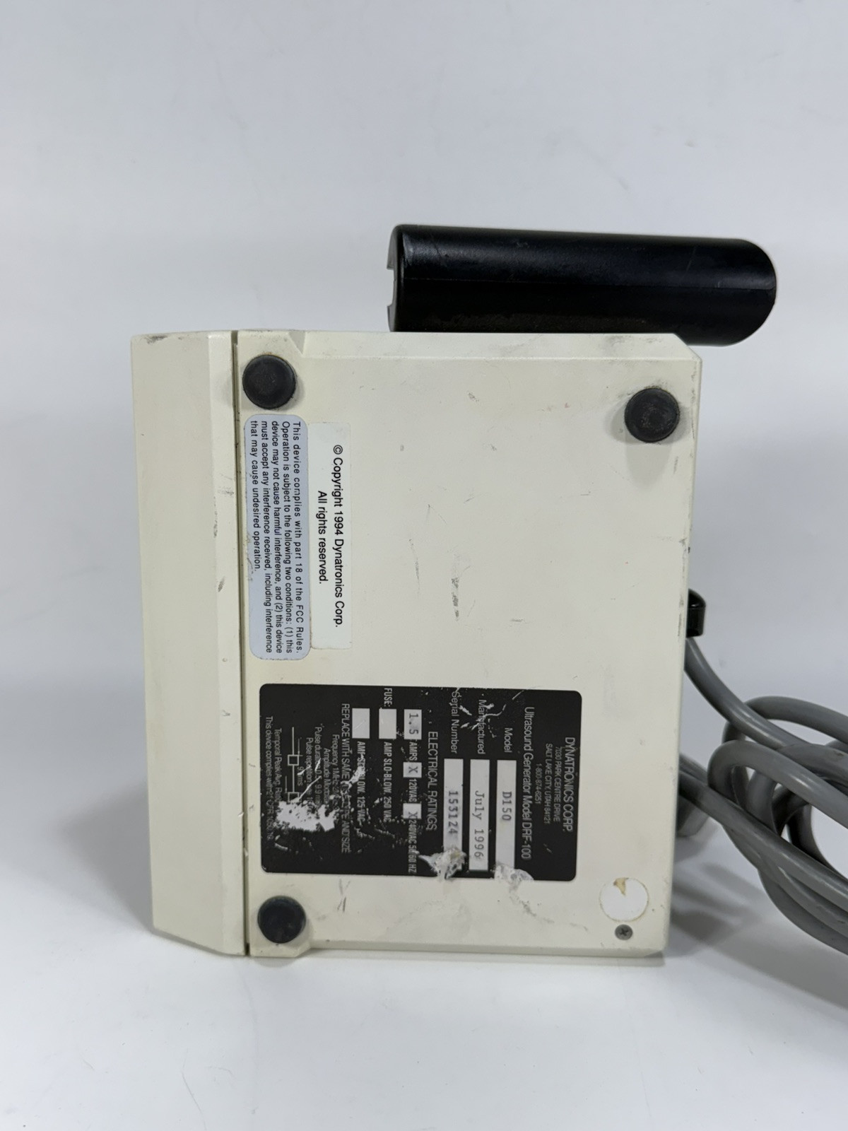 Dynatronics Dynatron 150 Multi-Frequency Ultrasound Unit – Powers On Untested
