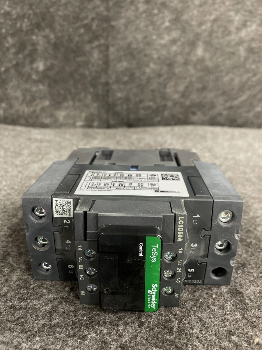 SCHNEIDER ELECTRIC LC1D50AG7 Contactor, TeSys Deca, 3P, 50A, 120V AC