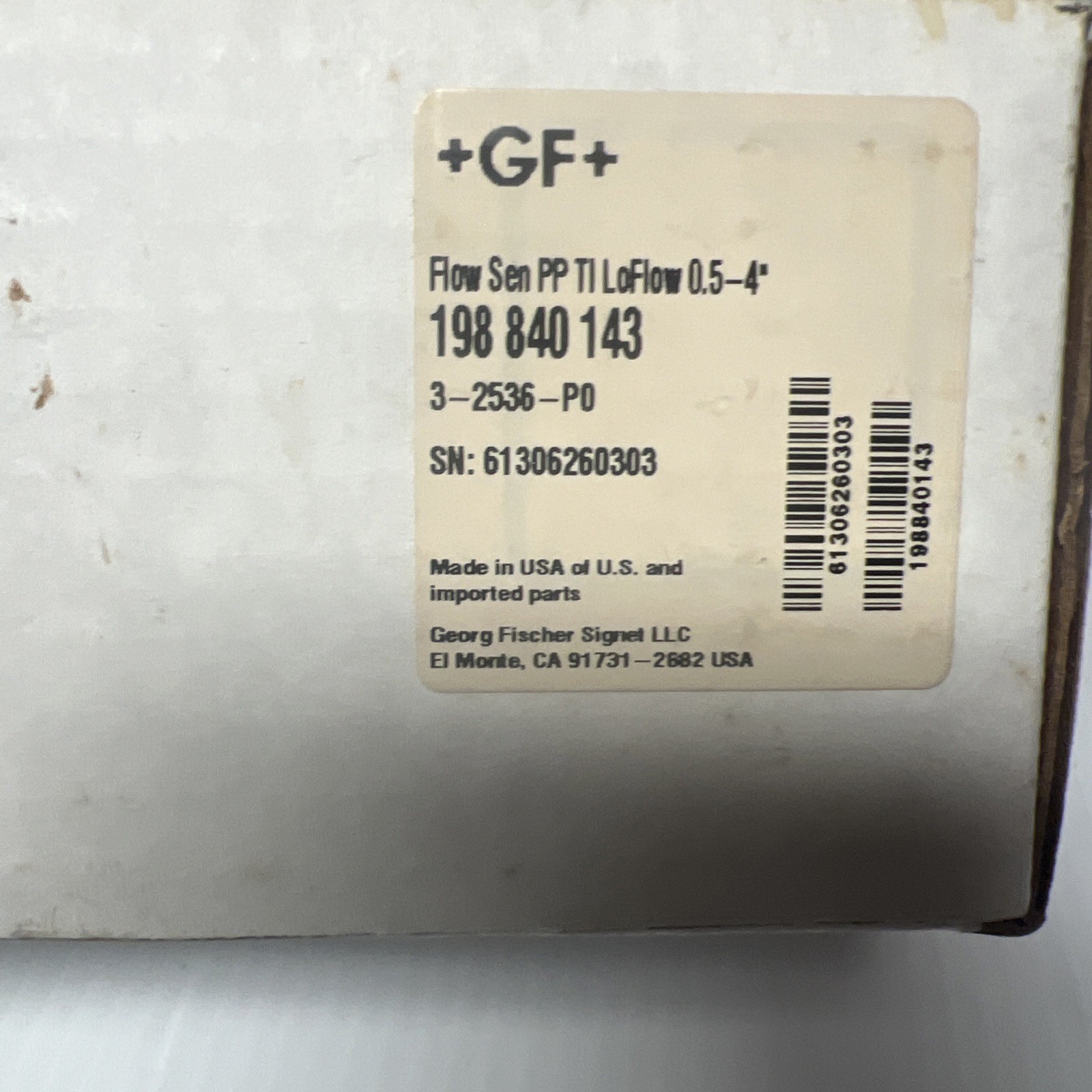 GF Signet Model 2536 Loflow 0.5-4” 198-840-143