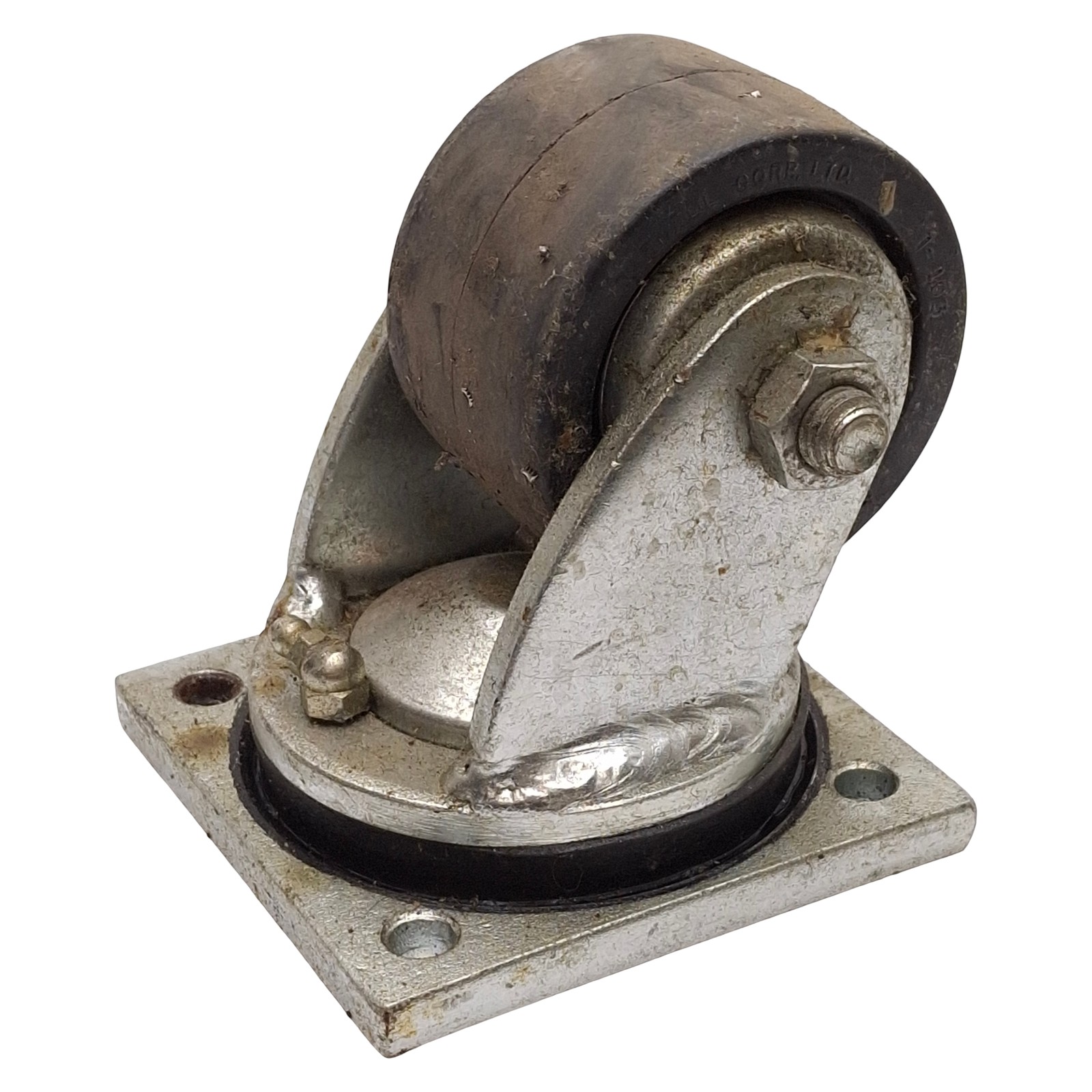 Darnell Heavy Duty Top Plate Swivel Caster ø3in x 1-7/8in Wheel, 4in x 4in Plate