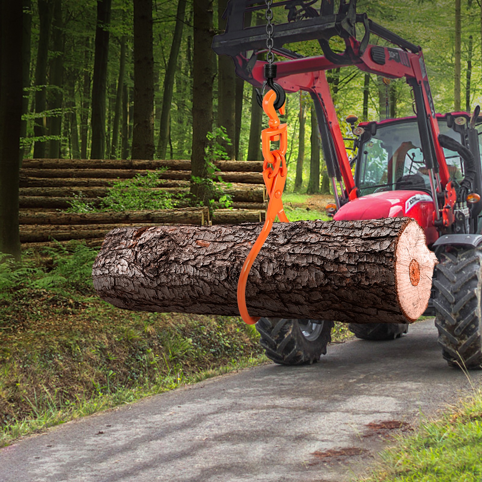 Uimoso 18-Inch Log Skidding Tongs with Rotating Claws for Heavy-Duty Lifting