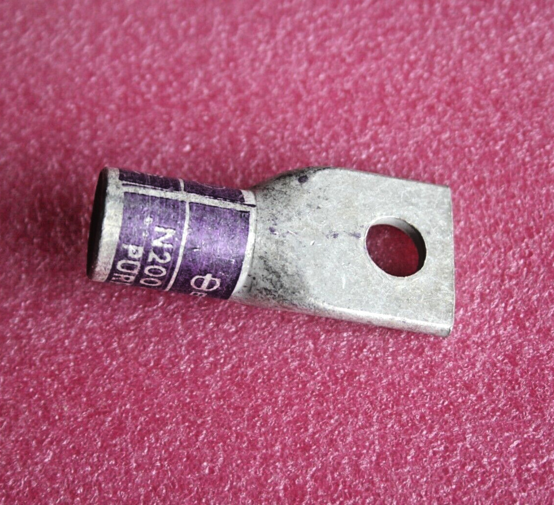 BURNDY YA-L N200 4/0 STR CU, Purple Die 15, 1 Hole Compression Terminal, 20 Pack