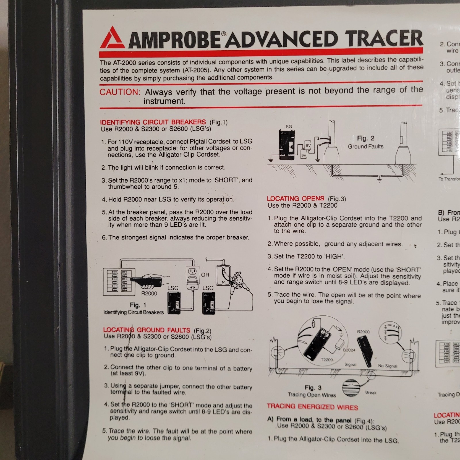 Amprobe AT-2005 Advanced Wire Tracer Kit – Tested – Excellent Condition