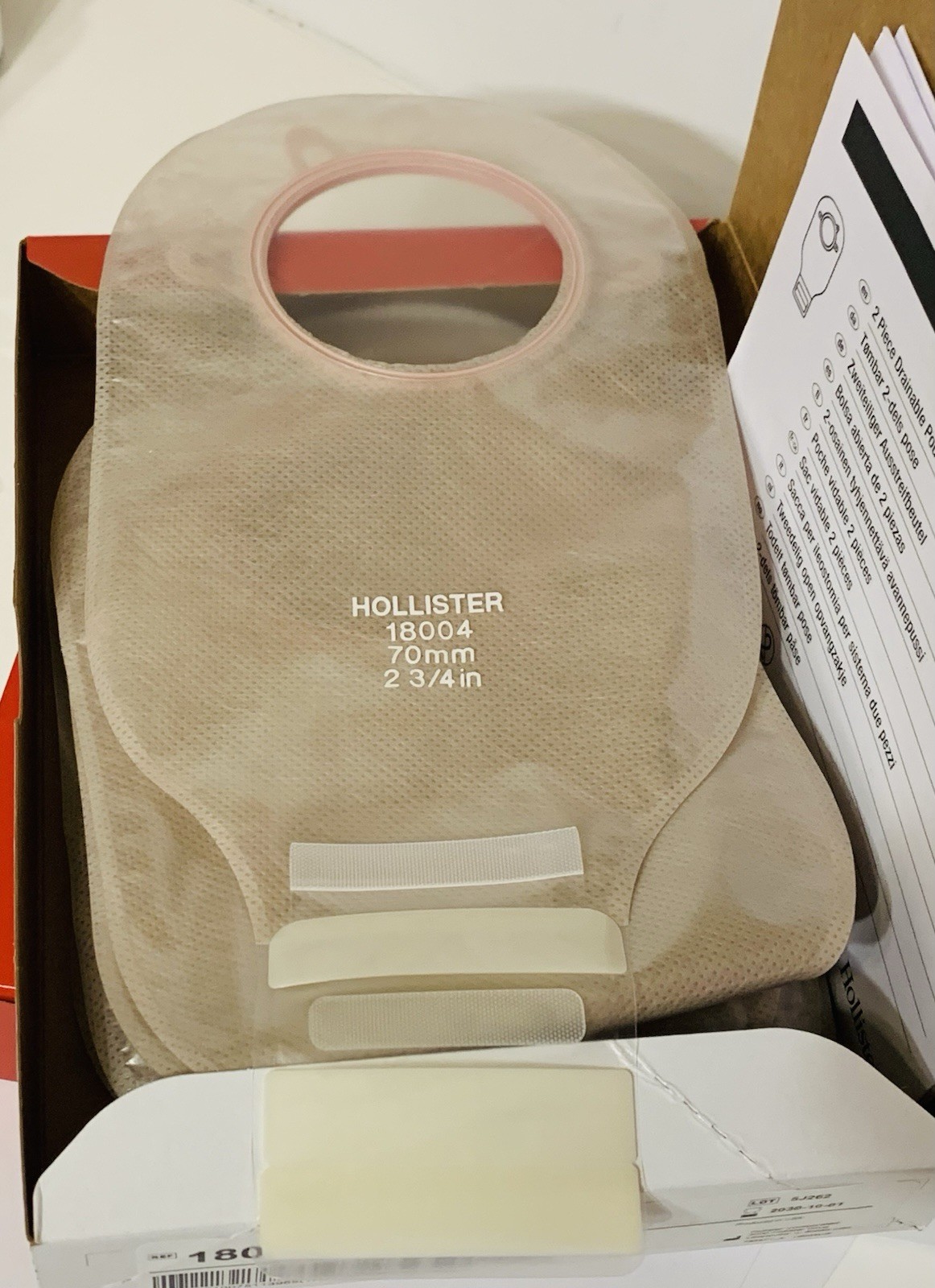 Hollister 18004 New Image 2-Pc Ostomy Pouches 2-3/4″ 1BX/10EA Exp2030/10 FRESH